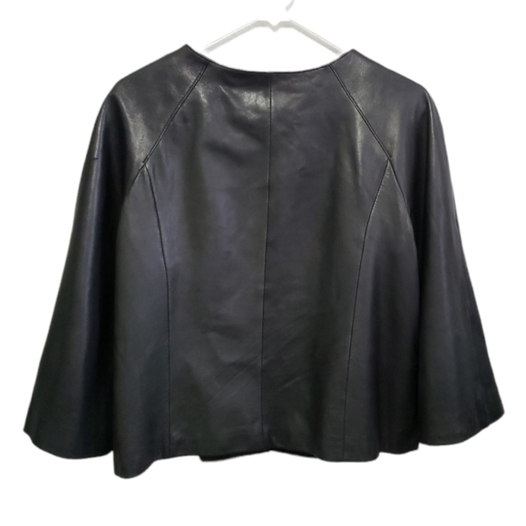Alfani Genuine Leather Jacket, Color Black, Size L - Picture 6 of 17